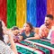 2 Pack Cinco De Mayo Fiesta Rainbow Backdrop Curtains – Metallic Fringe Tinsel Streamers (3.28 FT x 7.05 FT) – Mexican Party Decorations for Taco Party, Birthday, Carnival & Celebration Decor – Perfect for Mother's Day Card Making Displays